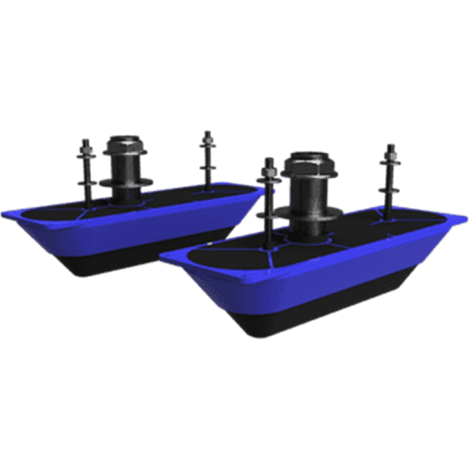Преобразователь LOWRANCE StructureScan 3D, thru-hull, нержавеющая сталь (пара)